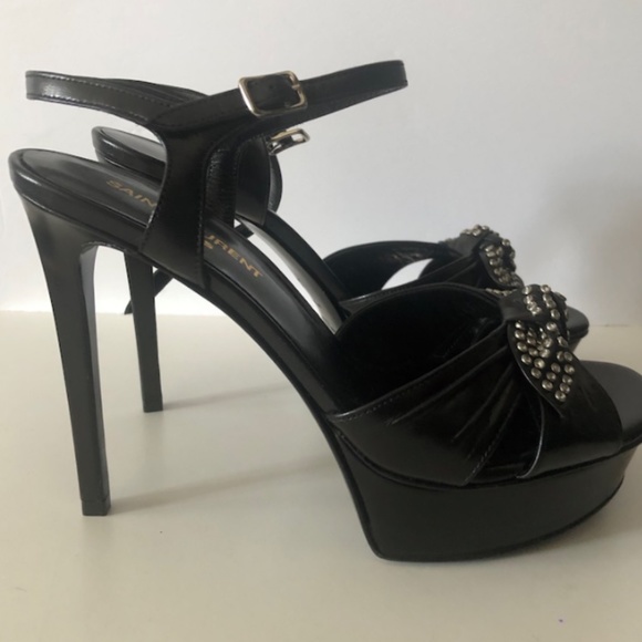 SAINT LAURENT "BIANCA" PLATFORM High STILETTO Sandal - Picture 12 of 16